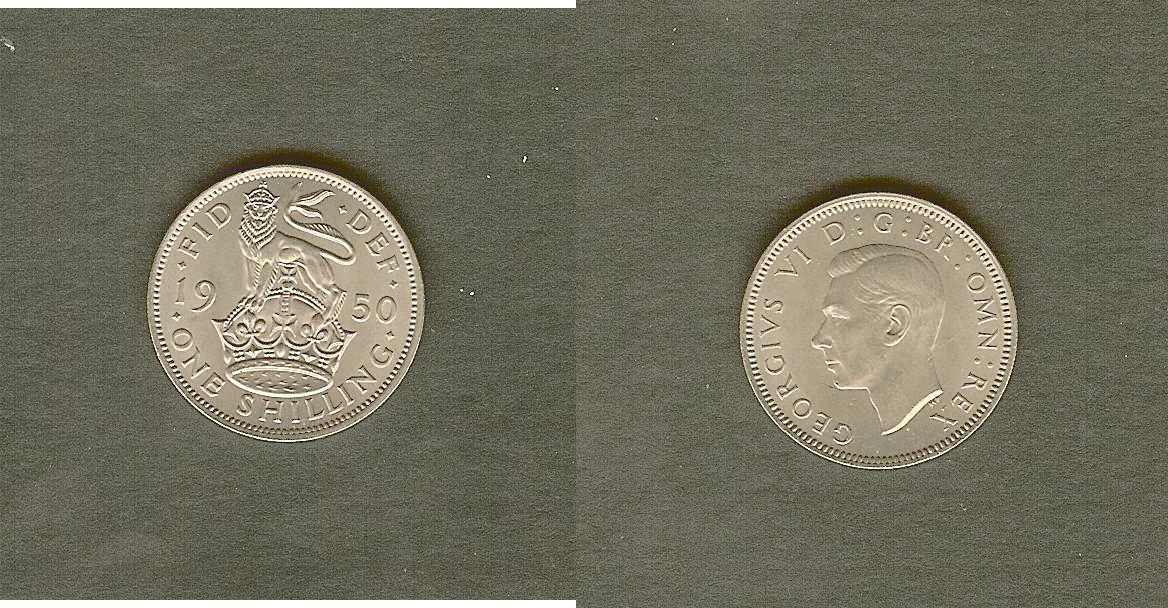 ROYAUME-UNI 1 Shilling Georges VI “England reverse” 1950 SPL